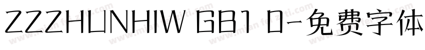 ZZZHUNHIW GB1 0字体转换